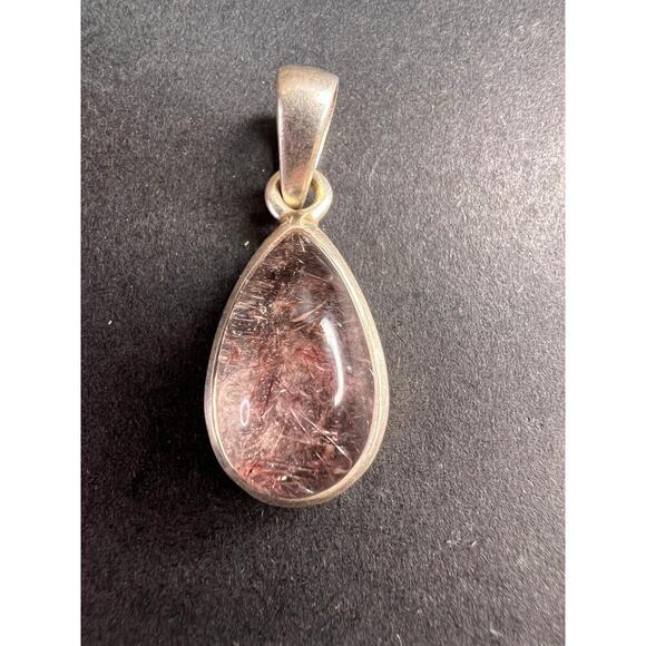 NEW Lepidocrocite super 7 teardrop sterling silver pendant 3.56 grams - Picture 1 of 10